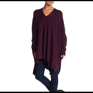 NWT RDI Women’s Knit Poncho Burgundy Size Sm